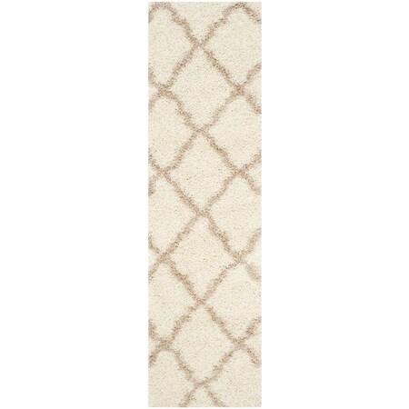 Safavieh 2 ft. 3 in. x 6 ft. SGD-Dallas Shag Rectangle Machine Made Rug Ivory & Beige SGDS257B-26